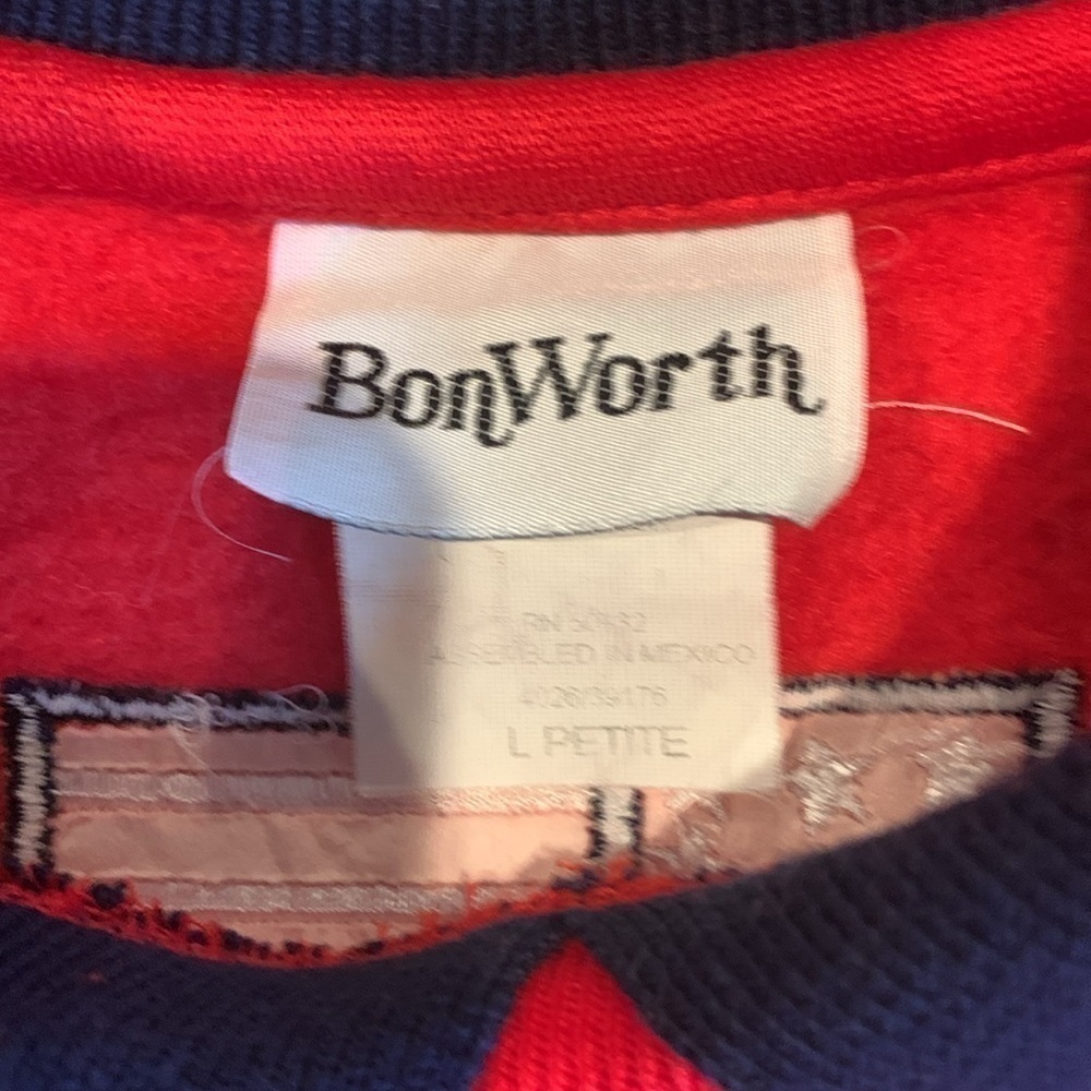 BonWorth “Proud to be American” Collared Sweater Size LP - Picture 11 of 16